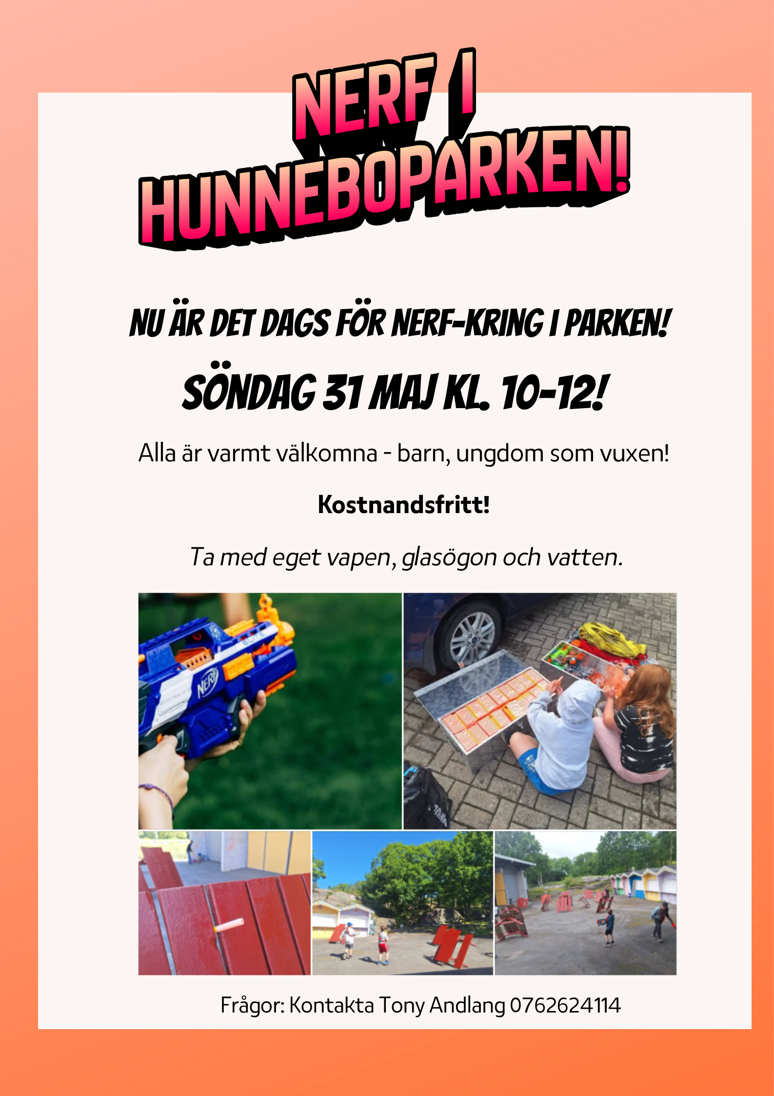 Affisch: NERF-krig i Parken